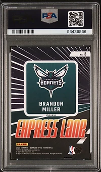 2023 Panini Donruss Optic Express Lane 3 Brandon Miller Purple PSA 10