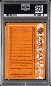 1988 Topps Tiffany 250 Nolan Ryan PSA 8