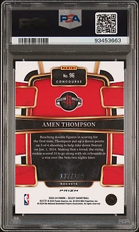 2023 Panini Select 96 Amen Thompson Red Prizm PSA 10