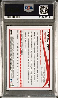 2014 Topps Chrome 45 Jose Ramirez PSA 9