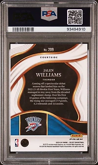 2023 Panini Select 209 Jalen Williams Elephant Prizm PSA 10