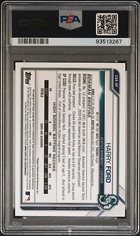 2021 Bowman Draft Chrome Draft Pick Autographs Cdahf Harry Ford PSA 9