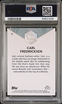 2023 Topps Chrome Disney100 75 Carl Fredricksen Pink PSA 9