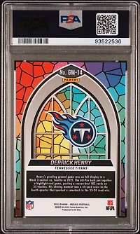 2022 Panini Mosaic Glass Mosaic Gm14 Derrick Henry PSA 9