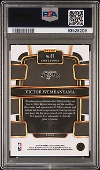 2023 Panini Select 87 Victor Wembanyama Blue PSA 10