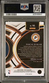 2023 Panini Select 193 Pascal Siakam Elephant Prizm PSA 10