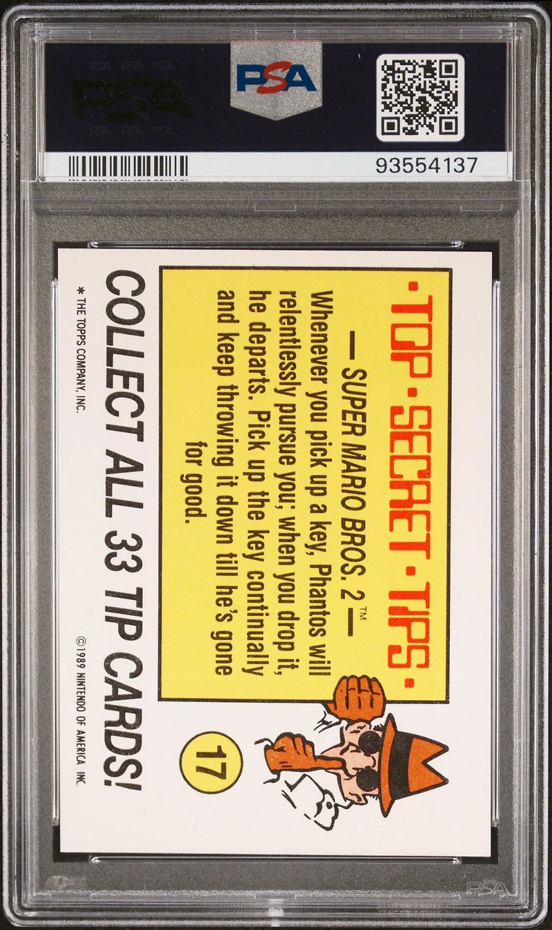 1989 Topps Nintendo Game Tip Stickers 17 Link PSA 10