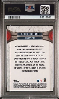 2018 Topps National Baseball Card Day 8 Shohei Ohtani PSA 9