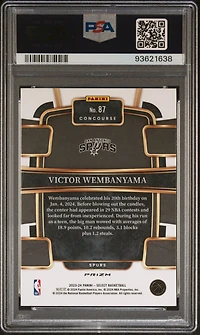 2023 Panini Select 87 Victor Wembanyama Orange Tectonic PSA 10