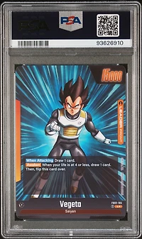 2024 Dragon Ball Super Card Game Fusion World Blazing Aura Fb02- Vegeta Alternate Art PSA 10