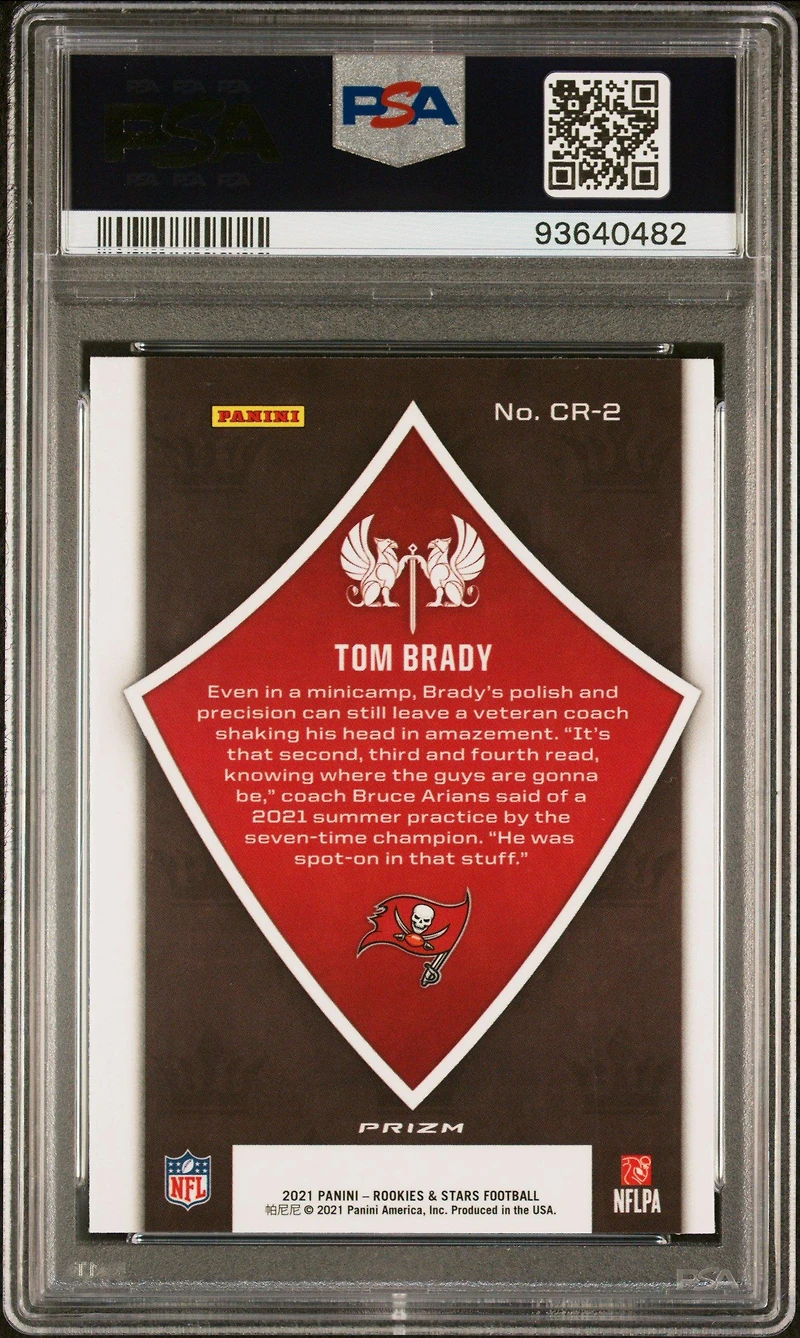 2021 Panini Rookies & Stars Crusade Cr2 Tom Brady Red Wave PSA 10