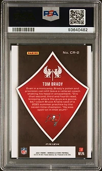 2021 Panini Rookies & Stars Crusade Cr2 Tom Brady Red Wave PSA 10