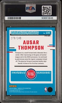 2023 Panini Donruss Optic 235 Ausar Thompson Lime Green PSA 9