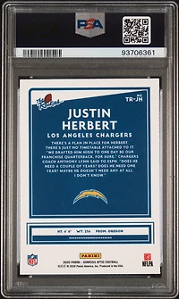 2020 Panini Donruss Optic The Rookies Jh Justin Herbert PSA 10