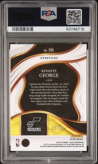 2023 Panini Select 295 Keyonte George Gold Cracked Ice PSA 10