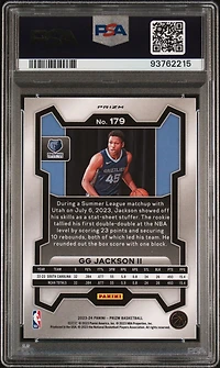 2023 Panini Prizm 179 Gg Jackson Ii Orange Ice PSA 10