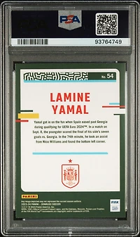 2023-24 Panini Donruss Fifa 54 Lamine Yamal Silver PSA 10