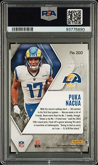 2023 Panini Phoenix 200 Puka Nacua Red Seismic PSA 10