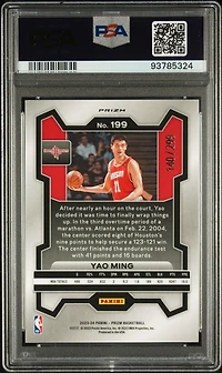 2023 Panini Prizm 199 Yao Ming Red Prizm PSA 10