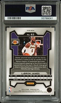 2023 Panini Prizm 63 Lebron James Premium Factory Set PSA 10