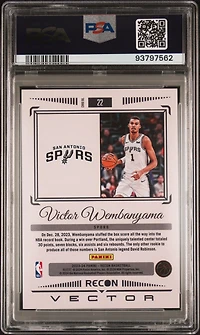 2023 Panini Recon Vector 22 Victor Wembanyama PSA 10