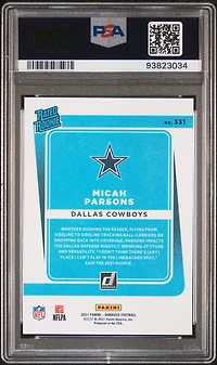 2021 Panini Donruss 331 Micah Parsons Press Proof Premium PSA 10