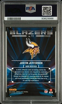 2023 Panini Donruss Optic Blazers 11 Justin Jefferson PSA 10