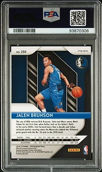 2018 Panini Prizm 250 Jalen Brunson Ruby Wave PSA 10