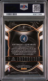 2020 Panini Select 61 Anthony Edwards Blue Retail PSA 10
