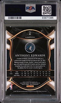 2020 Panini Select 61 Anthony Edwards Blue Retail PSA 10