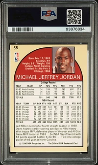 1990 Hoops 65 Michael Jordan PSA 9