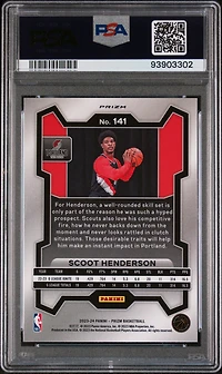 2023 Panini Prizm 141 Scoot Henderson Orange Ice PSA 9