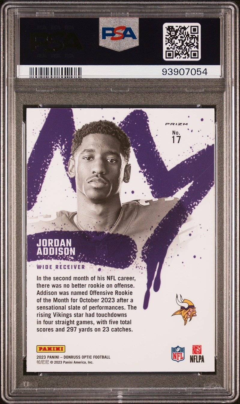 2023 Panini Donruss Optic Rookie Kings 17 Jordan Addison PSA 10