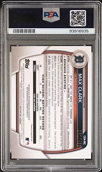 2023 Bowman Draft Chrome Prospect Autograph Cdamc Max Clark Refractor PSA 10