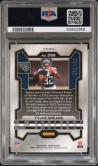 2023 Panini Prizm 396 Tyjae Spears Pandora PSA 9