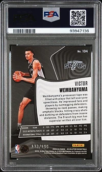 2023 Panini Revolution 104 Victor Wembanyama Red Swirl PSA 10
