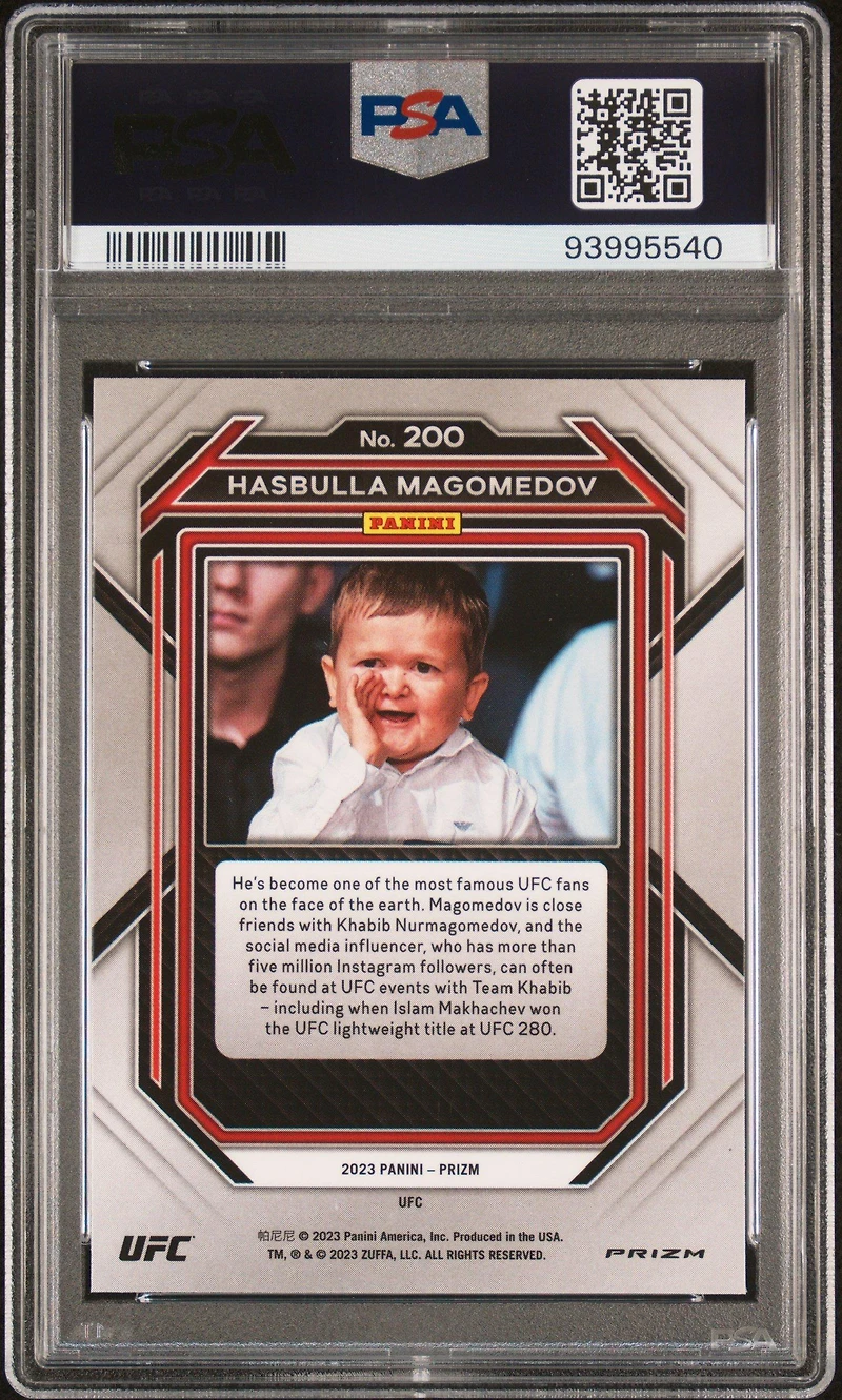 2023 Panini Prizm Ufc 200 Hasbulla Magomedov Silver Prizm PSA 9
