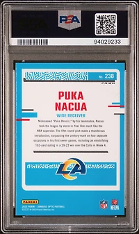 2023 Panini Donruss Optic 238 Puka Nacua Blue Hyper PSA
