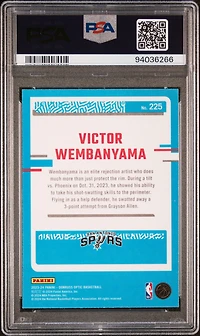 2023 Panini Donruss Optic 225 Victor Wembanyama PSA 10