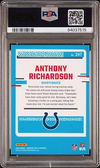 2023 Panini Donruss Optic 247 Anthony Richardson PSA 10