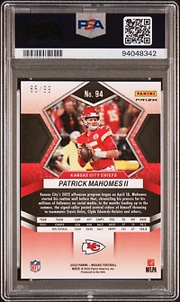2022 Panini Mosaic 94 Patrick Mahomes Ii Blue Mosaic PSA 10