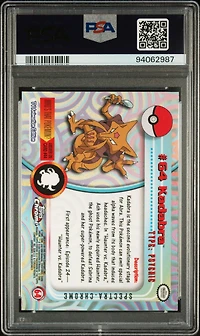 2000 Topps Chrome Pokemon T.v. 64 Kadabra Spectra PSA 10