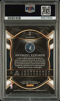 2020 Panini Select 61 Anthony Edwards Red/white/green Cracked Ice PSA 10
