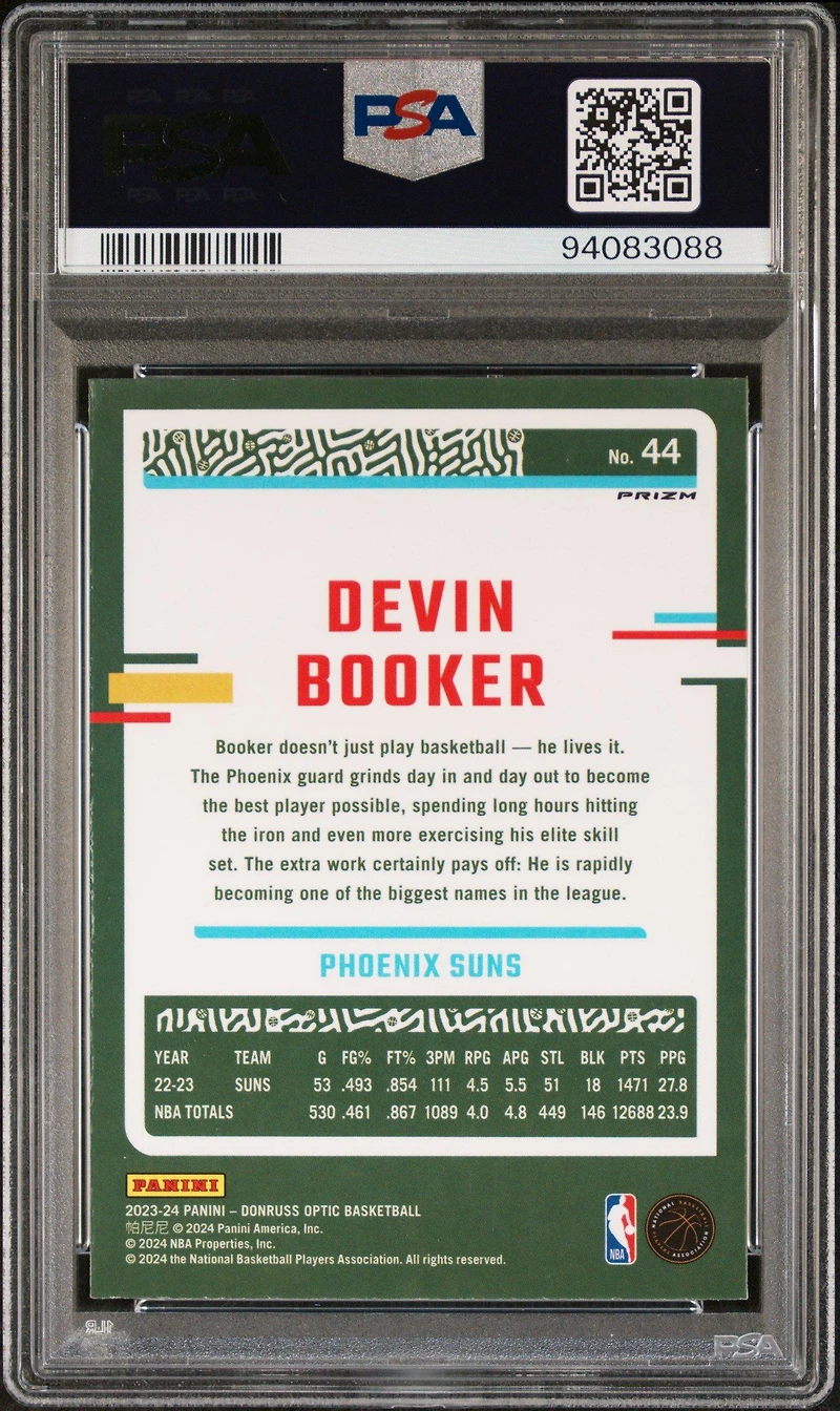 2023 Panini Donruss Optic 44 Devin Booker Jazz PSA 10