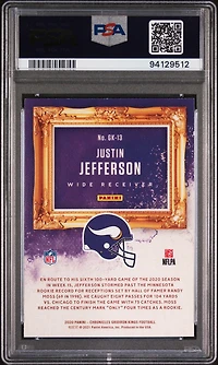 2020 Panini Chronicles Gridiron Kings Gk13 Justin Jefferson PSA 10
