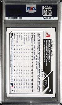 2023 Topps 401 Corbin Carroll Gold Foil PSA 10