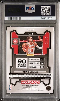 2023 Panini Prizm Monopoly 4 Trae Young Question Mark PSA 10