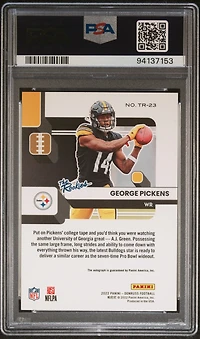 2022 Panini Donruss The Rookies Tr23 George Pickens Autograph PSA 10