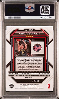 2023 Panini Prizm Wnba 139 Grace Berger PSA