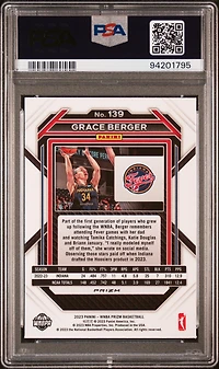 2023 Panini Prizm Wnba 139 Grace Berger Ruby Wave PSA 10